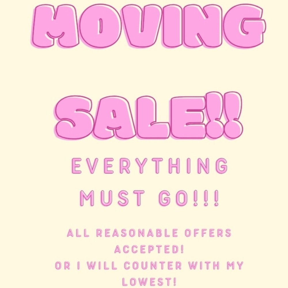 Moving Sale Announcement